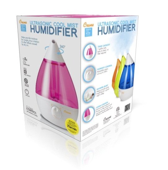 Crane Drop Shape Cool Mist Humidifier – Pink & White – Crane Philippines