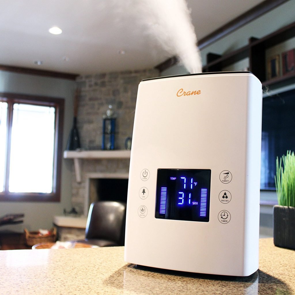 Crane Digital Ultrasonic Warm & Cool Mist Humidifier (w/ Ionizer