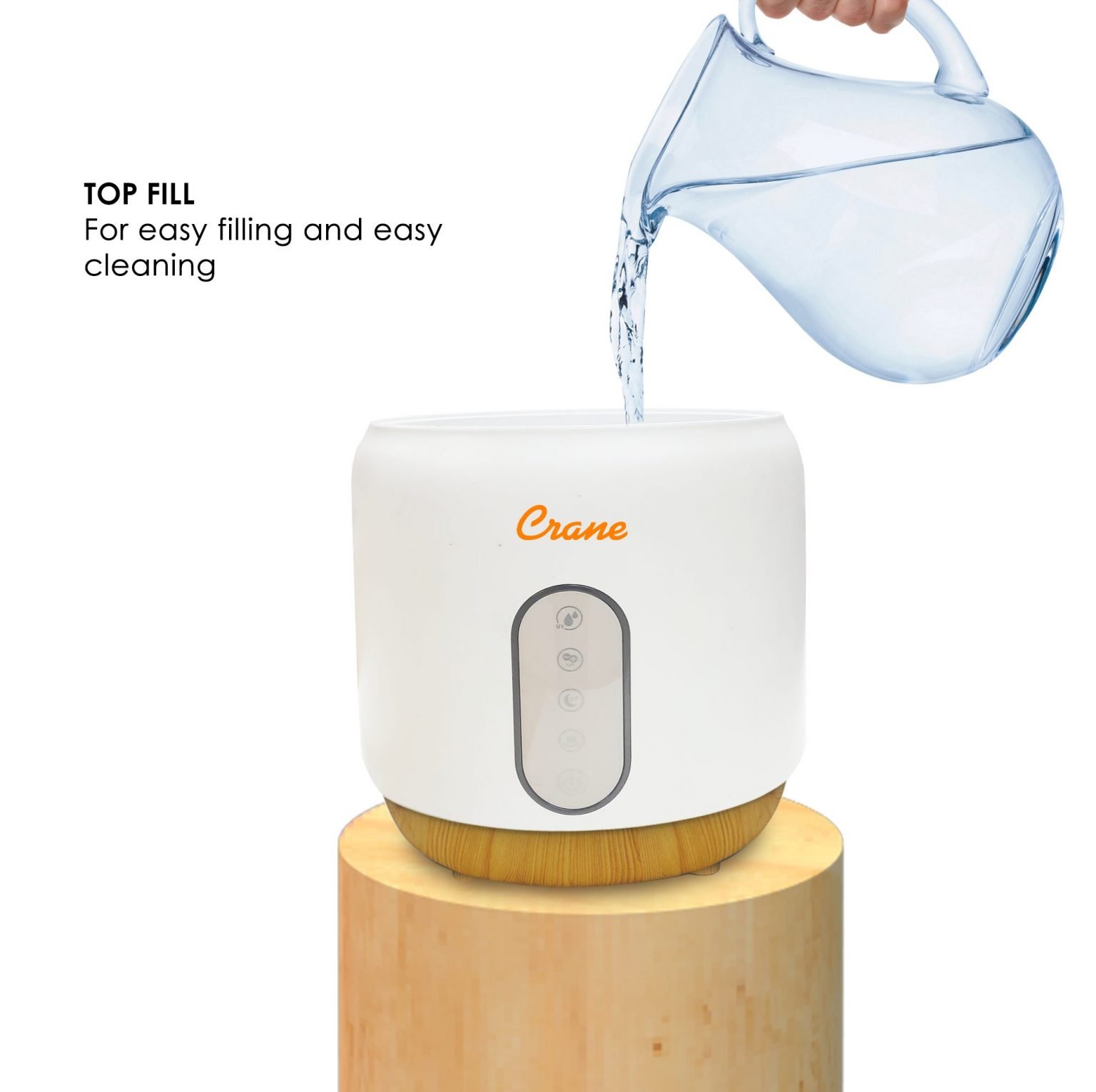 5in1 Ultrasonic Top Fill Humidifier Warm and Cool Mist + Air Purifier